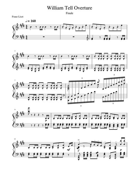 William Tell Overture - Finale Sheet music for Piano (Solo) | Musescore.com