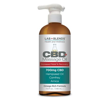 LAB+BLENDS CBD MASSAGE OIL – 700MG CBD – Products Directory | Massage Magazine