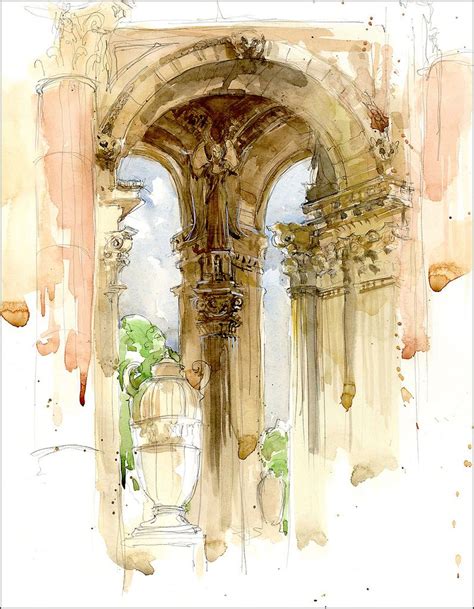 [A3N] : Citizen Sketcher / Marc Taro Holmes | Watercolor architecture, Urban sketching, Urban ...