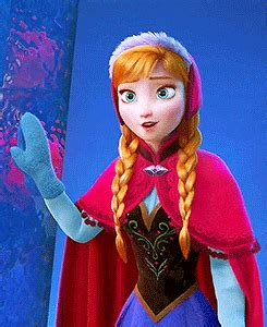 an image of a frozen princess holding something in one hand and looking at the camera