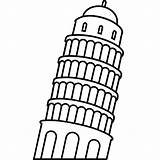 Premium Vector  Leaning tower Outline coloring Book Page Line Art sketch template