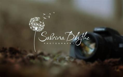 Premade Logo Photography Watermark Photography Logo Whimsical Logo Dandelion Logo Custom Text ...