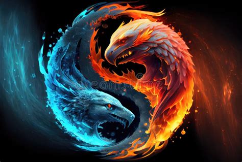 Fire Ice Dragon Stock Illustrations – 397 Fire Ice Dragon Stock ...