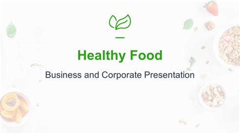 Free Healthy Food PowerPoint Template (34 Slides) - Just Free Slide