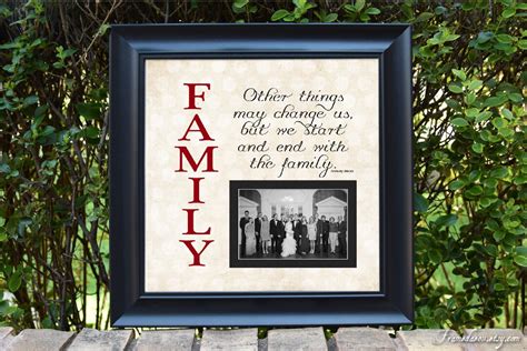 Family Custom Picture Frame Personalized Frame Wooden Frame Square Frame Quote Frame Grandparent ...