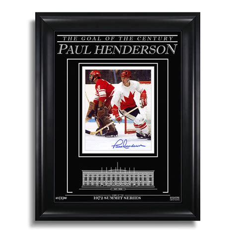 Paul Henderson Team Canada 1972 Engraved Framed Signed Photo - Focus | Heritage Hockey™