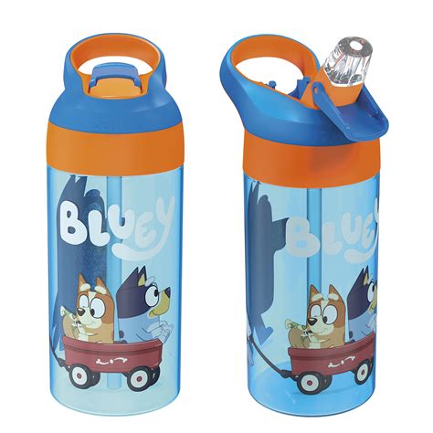 Buy Zak Designs 17.5 oz Riverside Bluey Kids Water Bottle with Straw ...