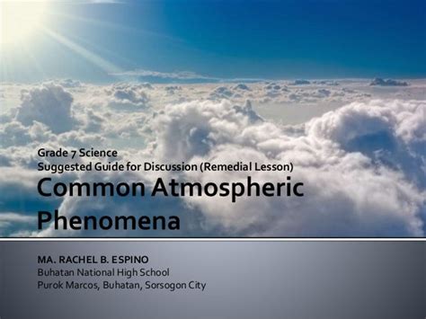 Common atmospheric phenomena