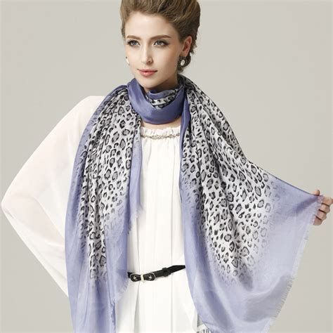 68.9x35.4inch - 175x90cm Silk Chiffon Scarf - Blue - Women