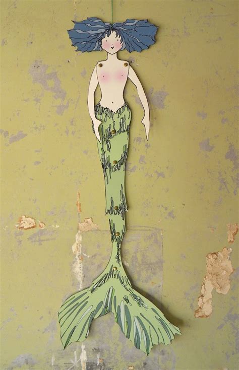 Mermaid Paper Cut Out Doll | Etsy