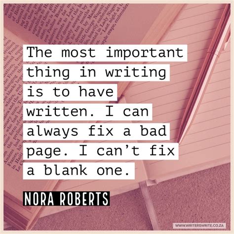 Quotable – Nora Roberts - Writers Write