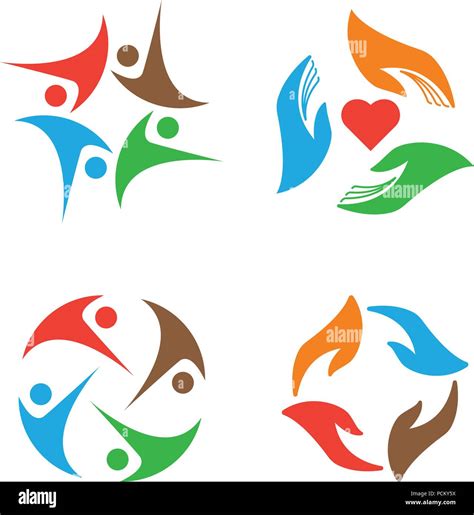 Gemeinschaft Organisation Logo Design Template Stock-Vektorgrafik - Alamy