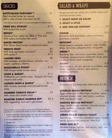 Alamo Drafthouse Menu, Menu for Alamo Drafthouse, Champions/FM 1960, Houston - Urbanspoon/Zomato