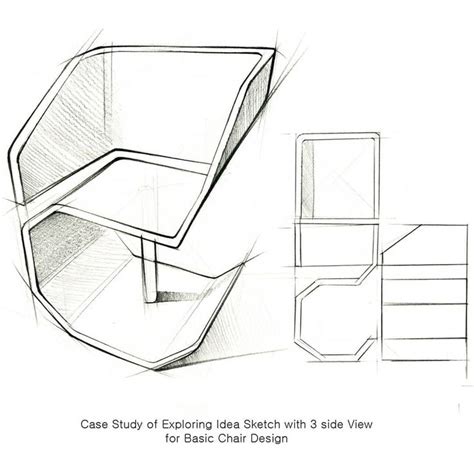 Won Kim on Instagram: “Practicing Idea Sketch for Basic Chair Design with 3 Side View Drawing # ...