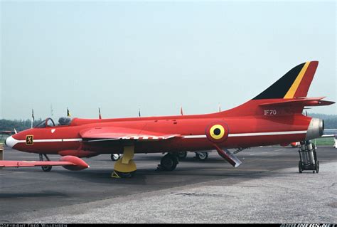 Hawker Hinter F-4 of the RED DEVILS, Belgian Air Force Aerobatic Team Fighter Planes, Fighter ...