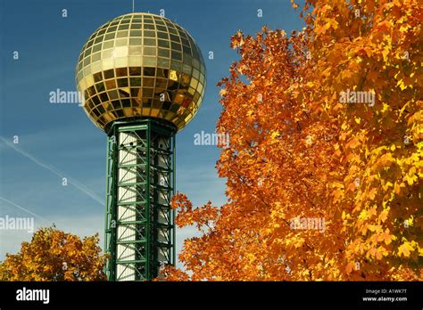 AJD54060, Knoxville, TN, Tennessee, 1982 World's Fair Sunsphere Stock Photo - Alamy