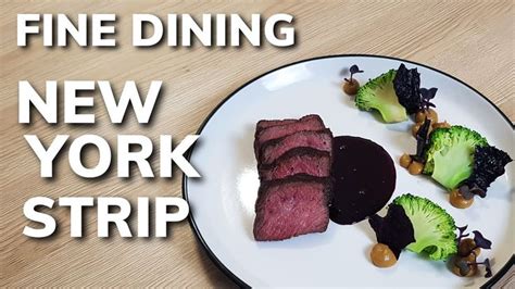 Michelin star STRIPLOIN STEAK recipe | Smoked Onion Puree | Cabbage Jus ...