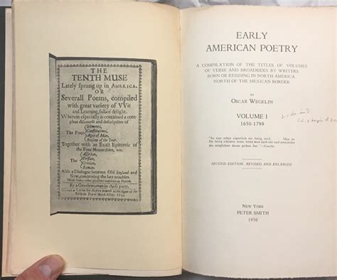 Early American Poetry: a Compilation of the Titles of Volumes of Verse ...