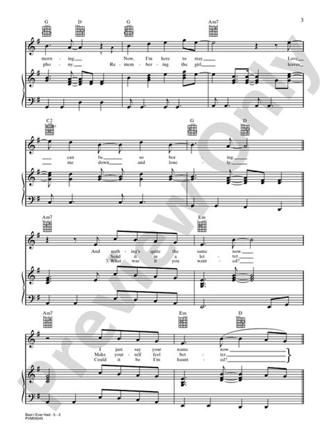 Best I Ever Had: Piano/Vocal/Chords: Gary Allan - Digital Sheet Music Download