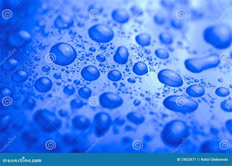 Blue water drops stock image. Image of organic, macro - 2952871