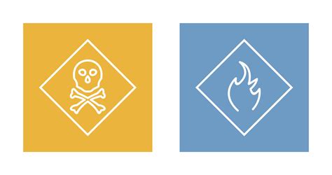 poisonous gas and Danger of flame Icon 33007105 Vector Art at Vecteezy