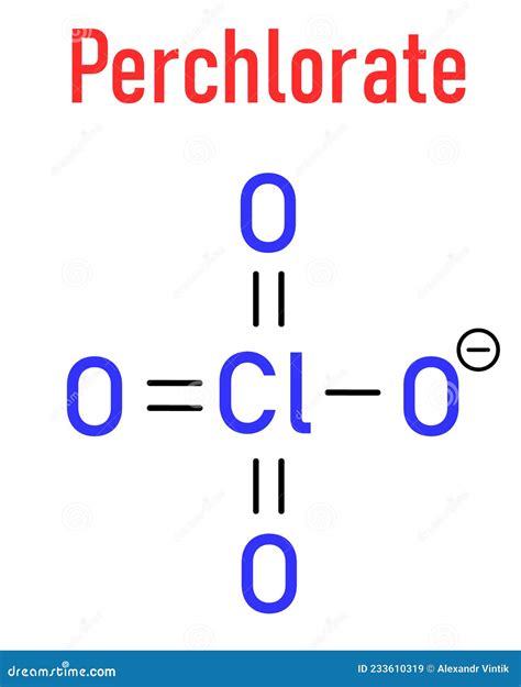 Perchlorate Anion, Chemical Structure. Salts are Used in Rocket ...