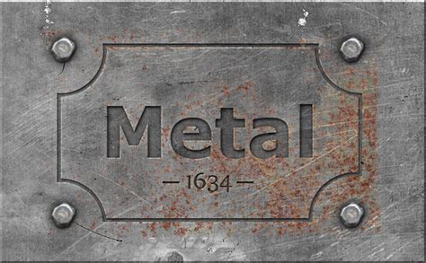 Engraved Metal Text Style Photoshop Tutorial