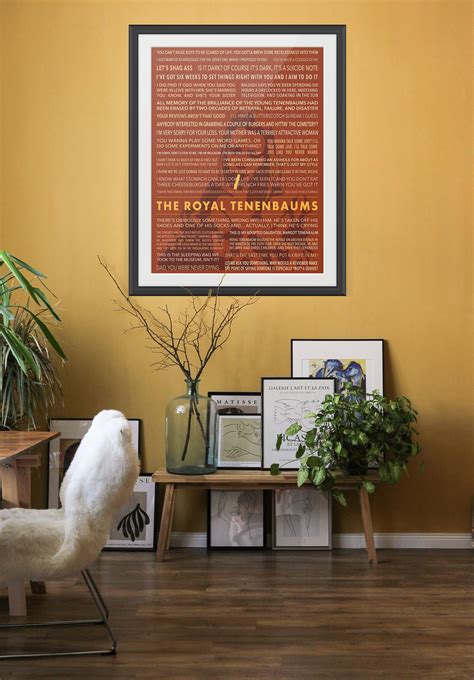 The Royal Tenenbaums Movie Quotes Poster Print Quoster | Etsy