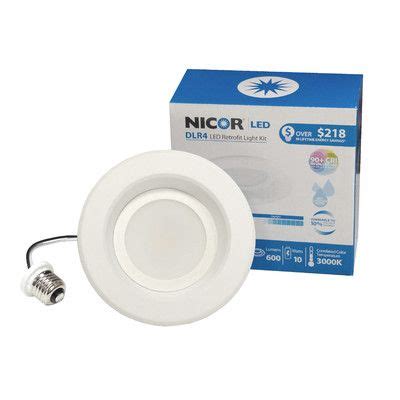 NICOR Lighting D- Series Open Trim 4" LED Recessed Lighting Kit Bulb Color Temperature: 2700K ...