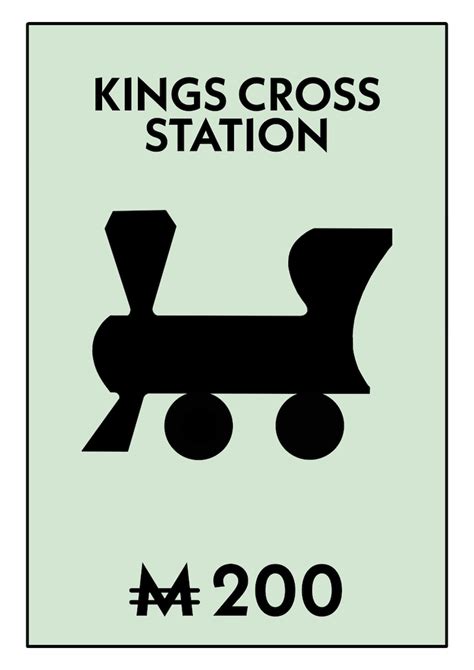 Personalised Monopoly Train Station Inspired Print Choose - Etsy UK