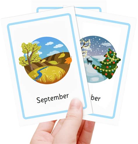 Printable Months Of The Year Flashcards