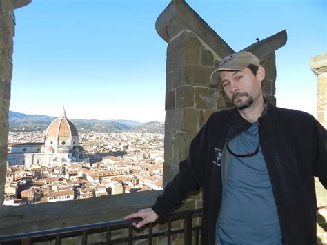 Frank Morin with Florence Italy Dome in background • Frank Morin