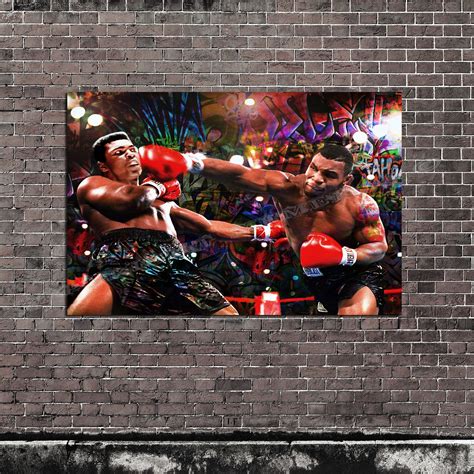 Mike Tyson vs Muhammad Ali Street art Fantasy Graffiti by | Etsy