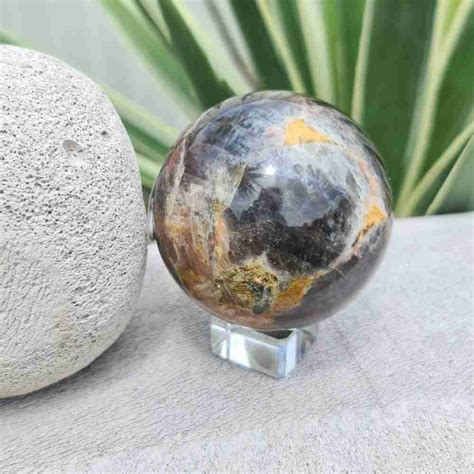 Black Moonstone Sphere - Goddess Love Redcliffe