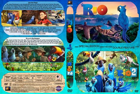 Rio / Rio 2 Double Feature - Movie DVD Custom Covers - Rio Double :: DVD Covers