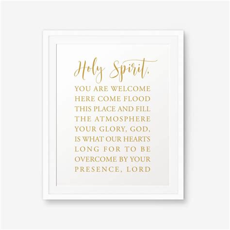 Holy Spirit You Are Welcome Here Printable Art Welcome Sign | Etsy