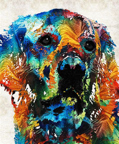 Colorful Dog Art - Heart And Soul - By Sharon Cummings Painting by Sharon Cummings - Fine Art ...