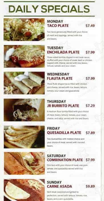 Menu at Taco Burrito King restaurant, Norridge, 4427 N Harlem Ave