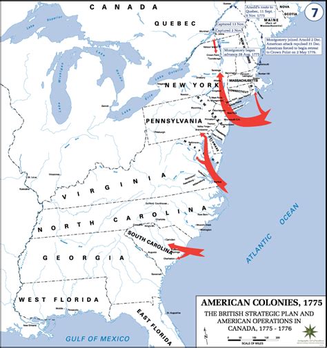 American Colonies in 1775 - Map