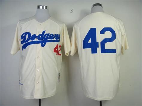 Los Angeles Dodgers Jersey 42# Jackie Robinson Jersey Embroidery Authentic Big Size 60 Cheap ...