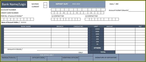 Quickbooks Bank Deposit Slip Template - Template 1 : Resume Examples # ...