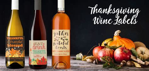 Thanksgiving wine labels brighten your holiday table. Make one for $3.75 or at a lower price in ...