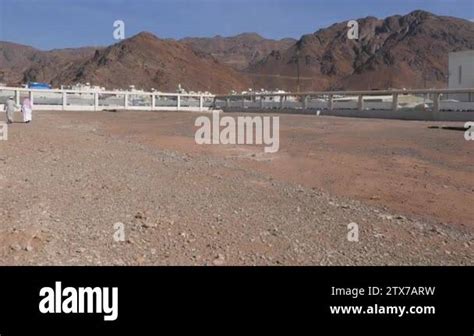 Enclosed area of Islamic martyrs bodies buried at battle of Uhud during Prophet Muhammad (pbuh ...