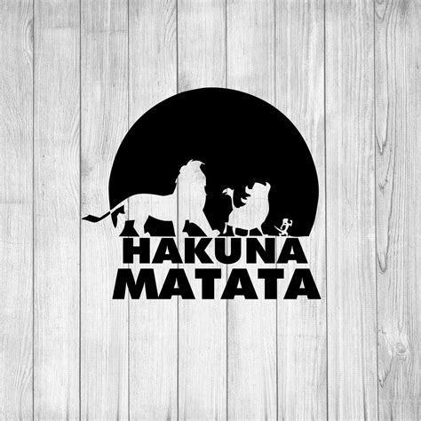 Hakuna Matata Svg the Lion King Svg Simba Svg Timon and - Etsy