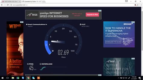 PLDT Speed Test 2017 - YouTube