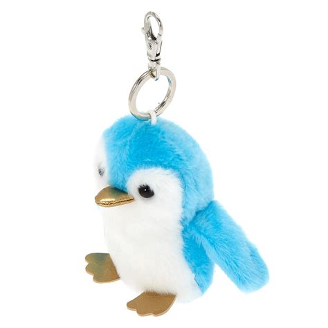 Plush Penguin Keychain - Blue | Claire's US