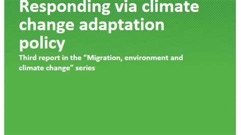 "Migration, environment and climate change" series - Migration ...