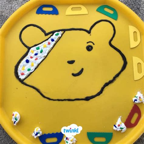 BBC Children in Need Tuff Tray Idea! | Nursery activities, Children in need, Charity activities