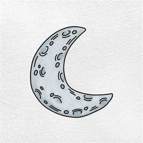 How to Draw a Crescent Moon - HelloArtsy