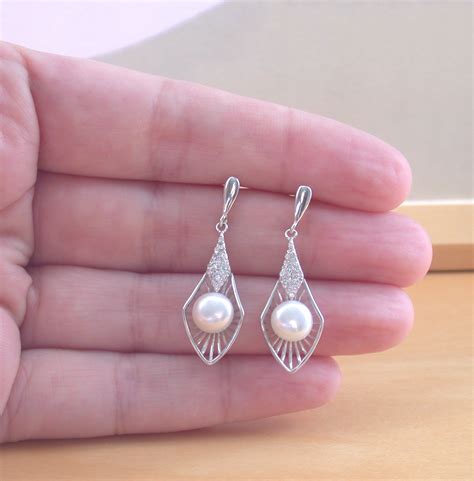 Freshwater Pearl Earrings | Sterling Silver Pearl Studs| Pearl Earrings UK